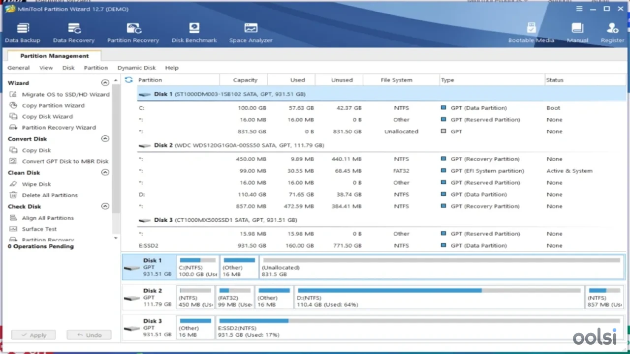 partition wizard - screenshot 1